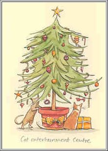 Julekort Two Bad Mice, Cat entertainment center