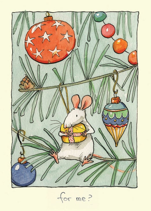 Julekort Two Bad Mice, For Me?