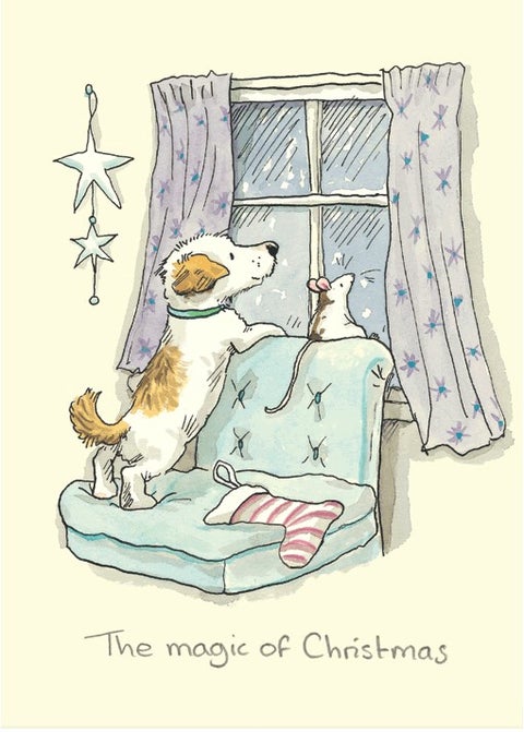 Julekort Two Bad Mice, "The Magic of Christ