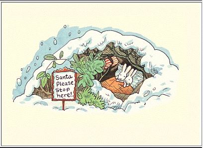 Julekort Two Bad Mice, Santa please stop here.