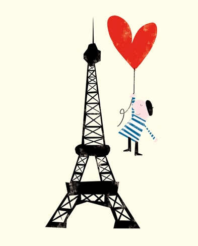 Dobbelt kort Ink Press, Eiffeltårn & hjerte
