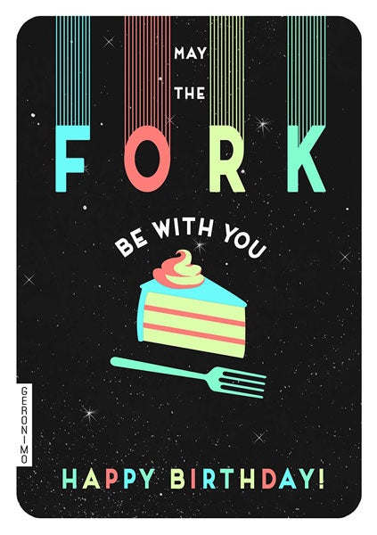 Bilde av Kort Geronimo Fork Be With You Birthday