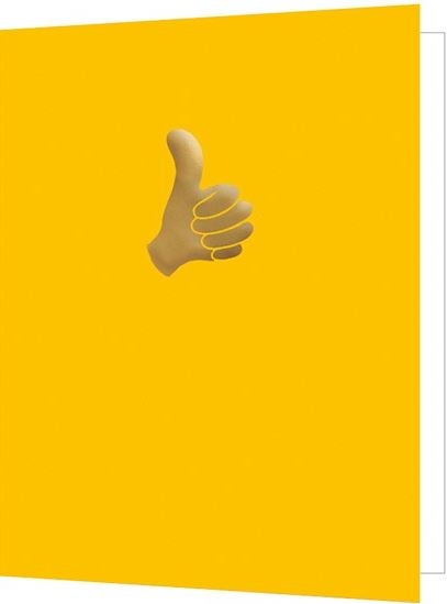 Dobbelt kort 85x125, thumbs-up