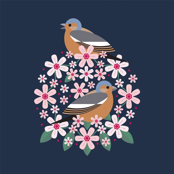 Kort I Like Birds Chaffinch Bloom