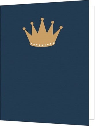 Dobbelt kort 85x125,  krone, blått