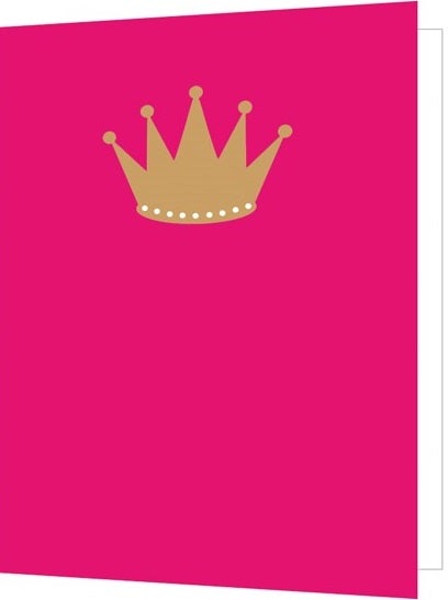 Dobbelt kort 85x125, krone, rødt