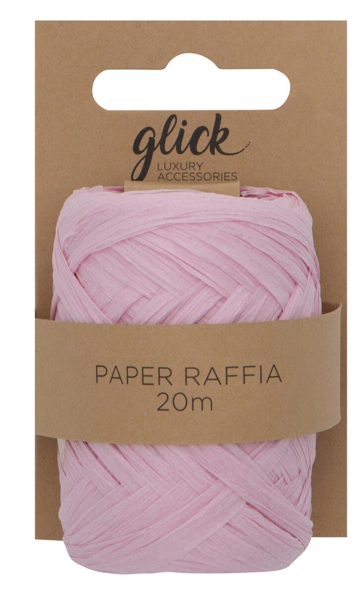 Bilde av Gavebånd Paper Raffia 20m Baby Pink