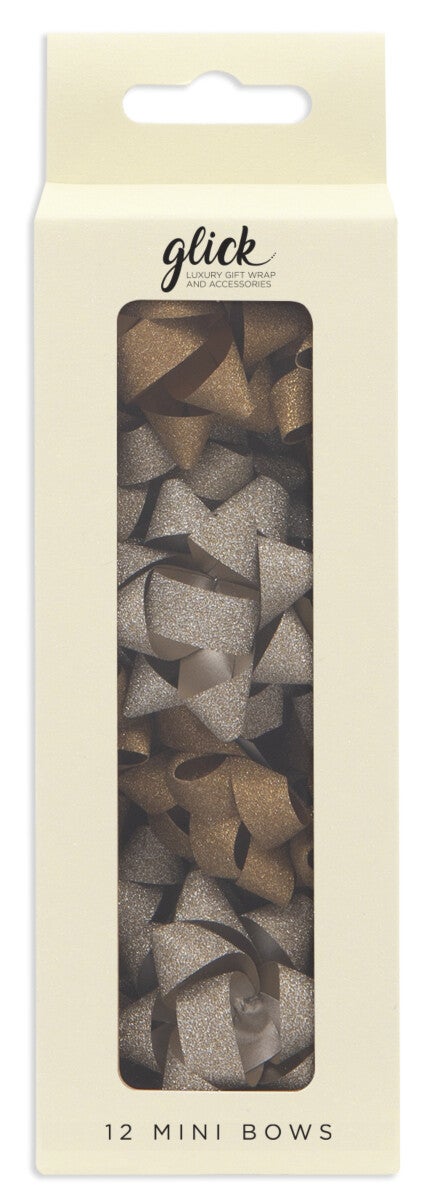 Rosetter Gull Glitter 12 pk