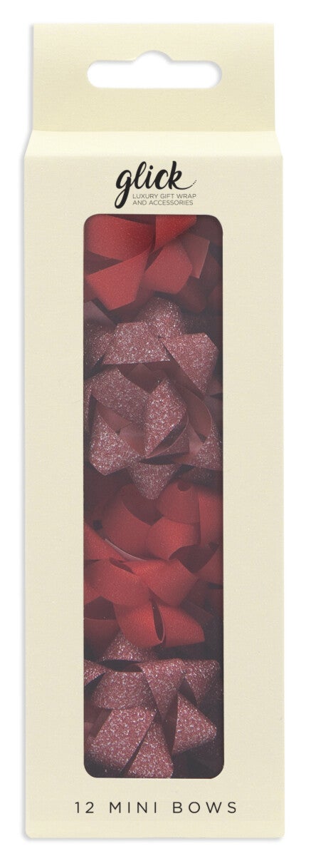 Rosetter Rød Glitter 12 pk