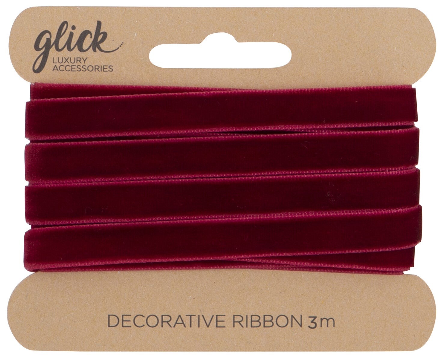 Gavebånd 3m Velvet Rød