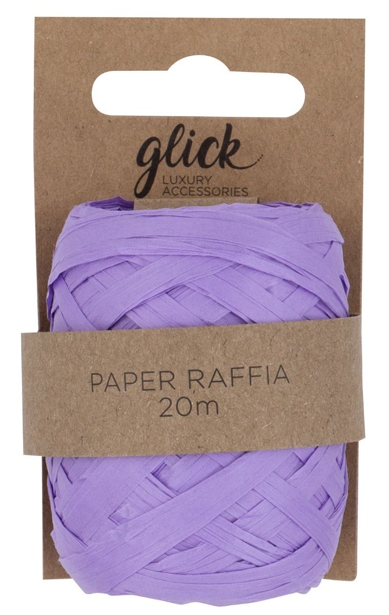 Gavebånd Paper Raffia Purple 20m