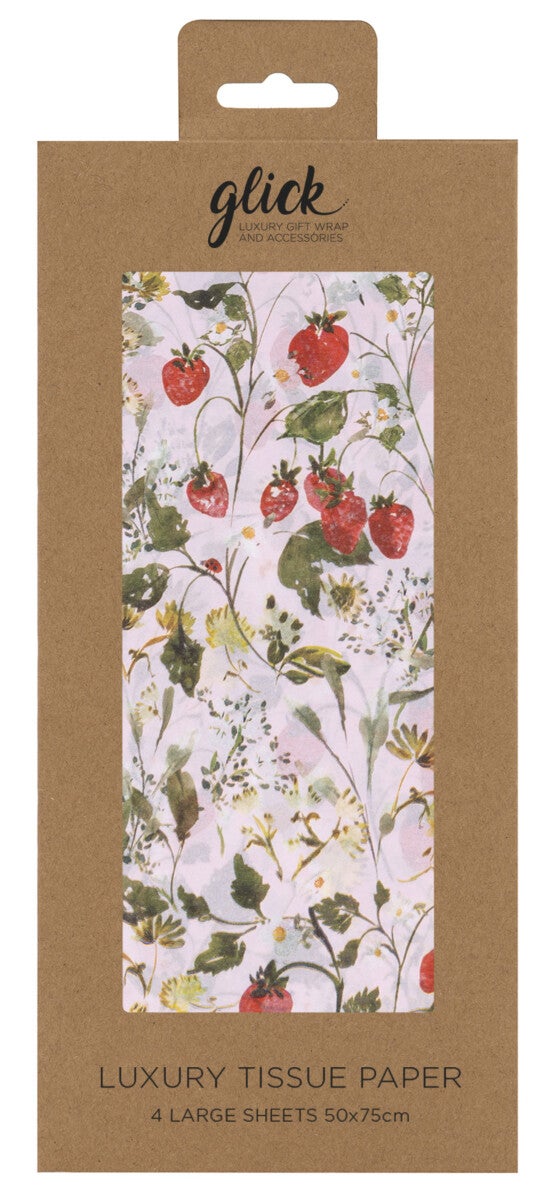 Silkepapir Strawberry Patch