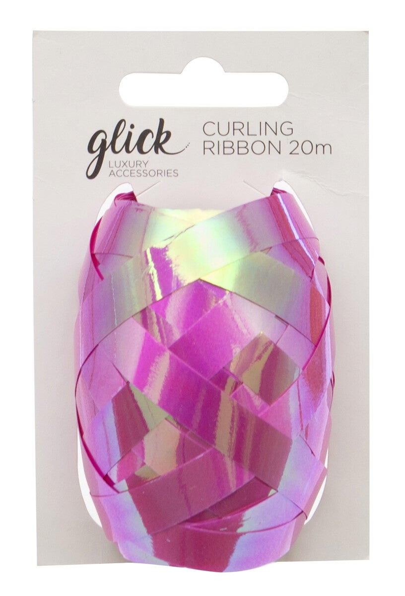 Gavebånd 1cm x 20m Irridescent Pink