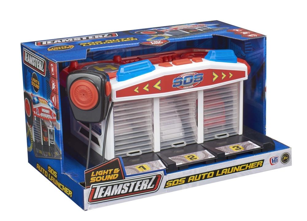 Teamsterz Sos Auto Launcher m/3 biler, lyd og lys