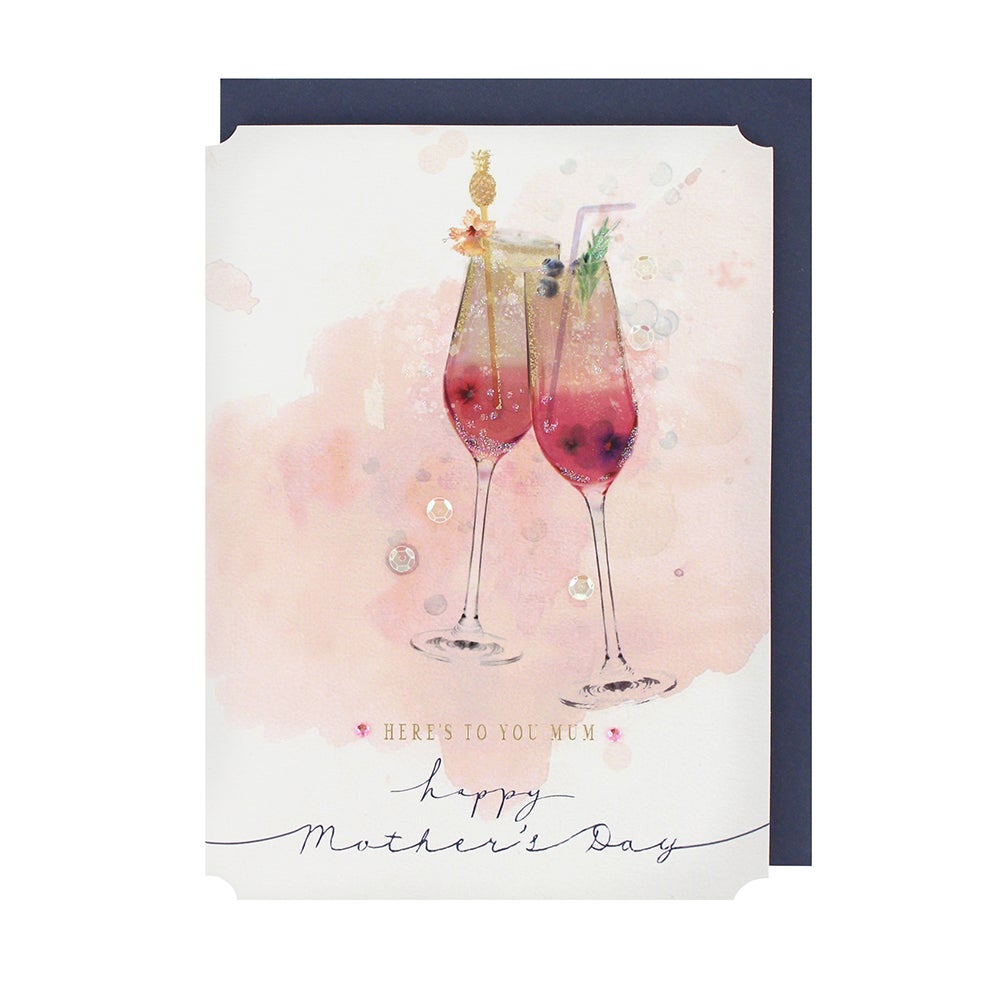 Kort Heres To You Champagne Glasses