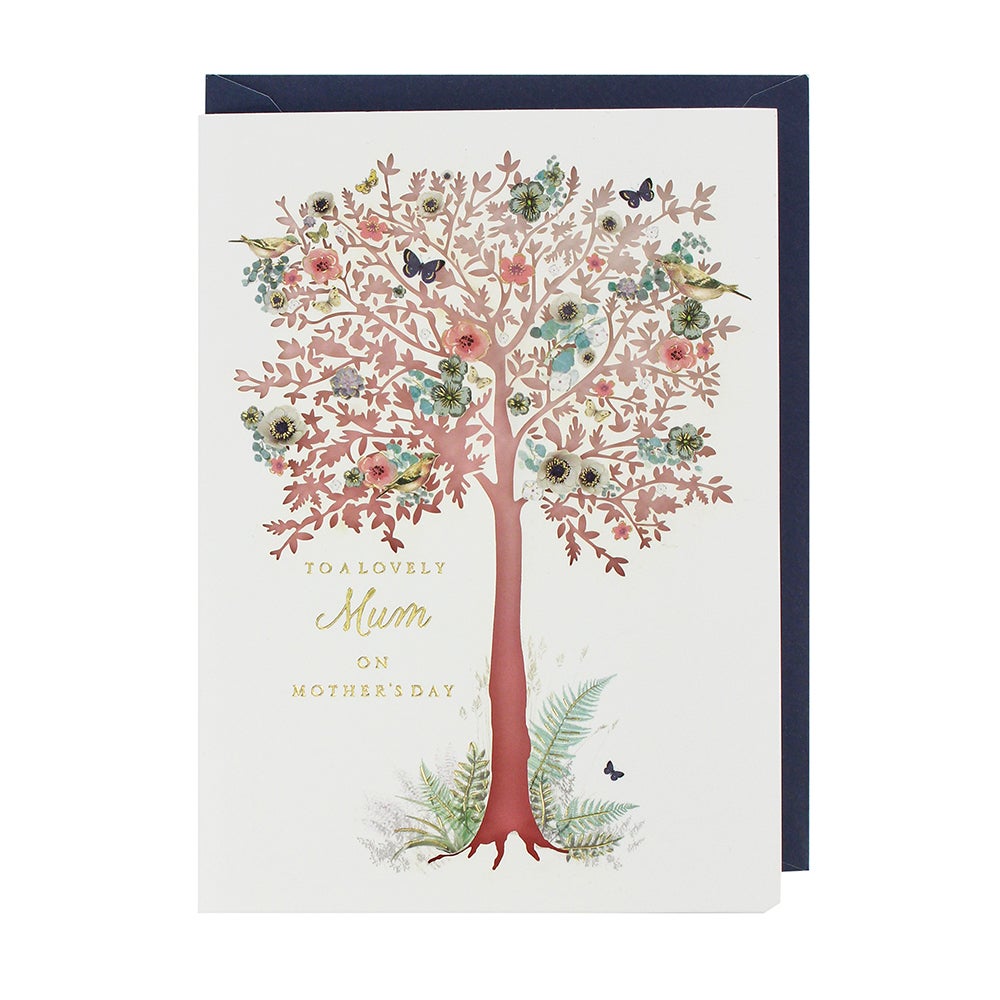 Kort Lovely Mum Tree Lasercut
