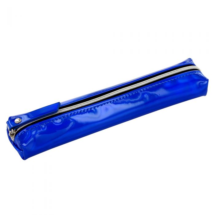 Pennal Slim Pencil Case Blue Met