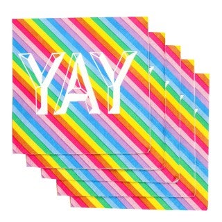 Birthyay mini yay rbow napkin X20