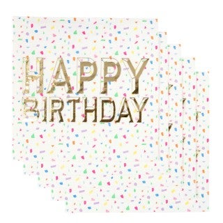 Birthyay lrg hbday foil napkin X20
