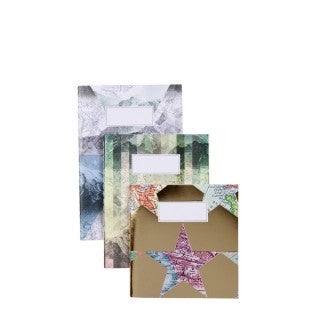 Notatbok A7 Set 3 Maps Silver