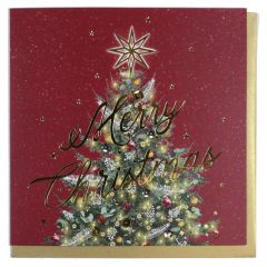 Julekort PC Merry Christmas Tree