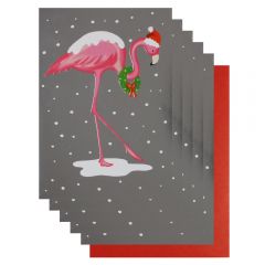 Julekort PC Flamingo 8 Pk