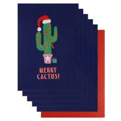 Julekort PC Merry Cactus 8pk