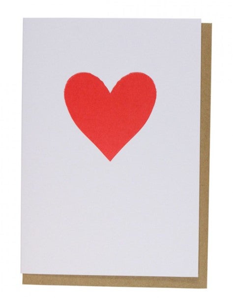 Kort Valentine Red Neon Heart