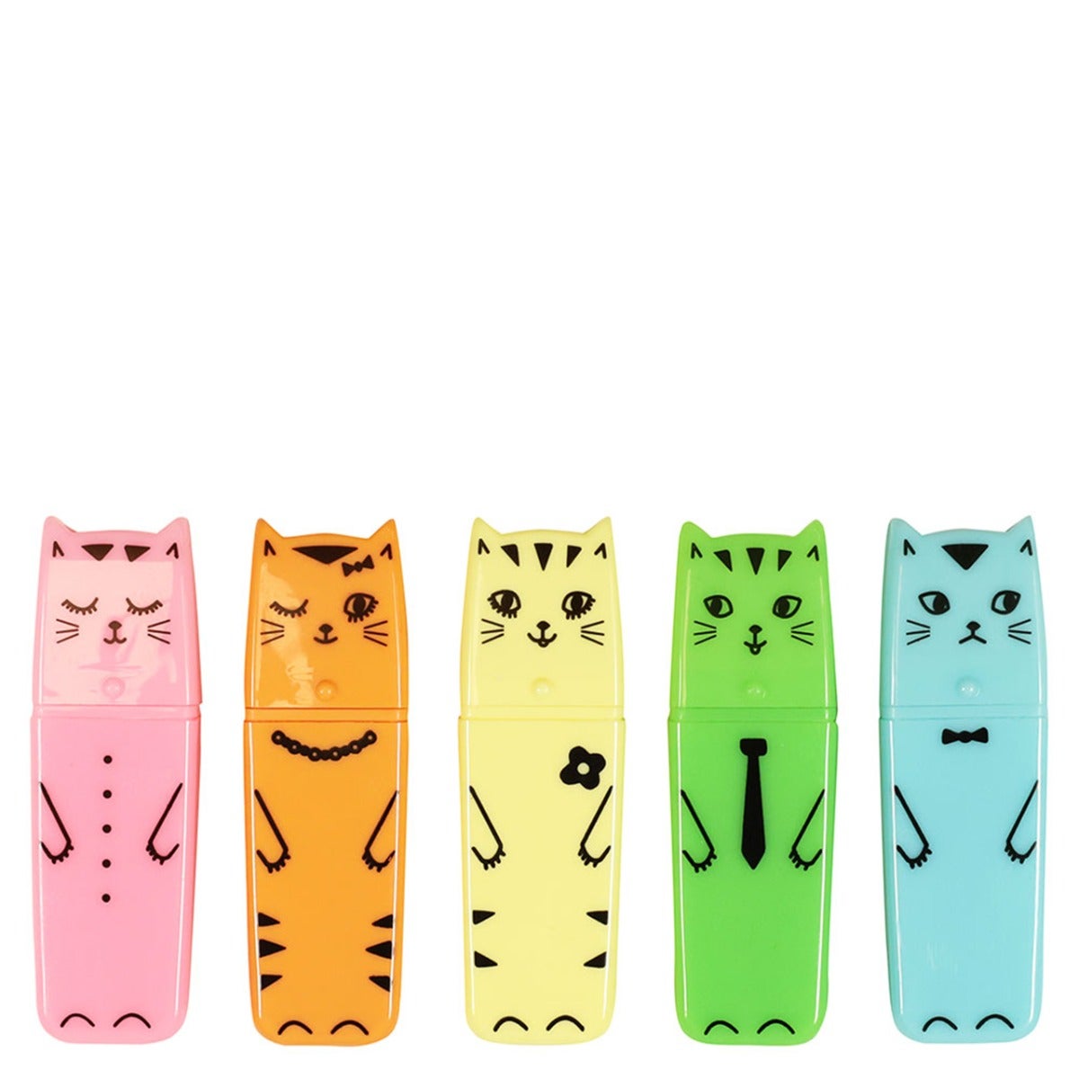 Highlighters 5 Pastel Cat