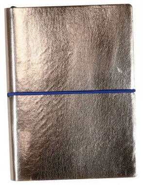 Notatbok Noto A6 m/strikk Linjert Heftet Silver