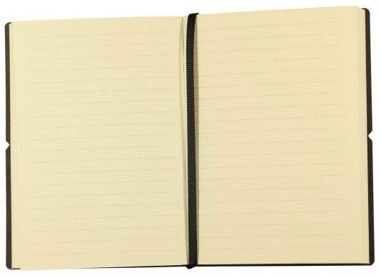 Notatbok Noto A6 m/strikk Linjert Heftet Silver
