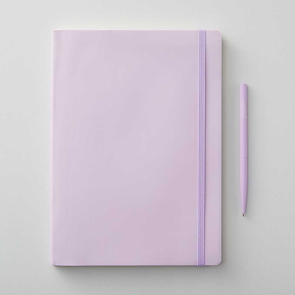 Notatbok Agenzio L Soft Lavender Dot