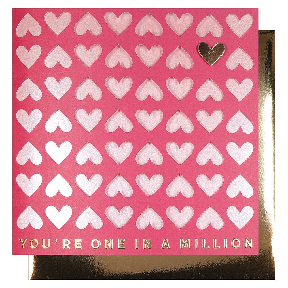 Kort Valentine One In A Million  Hearts