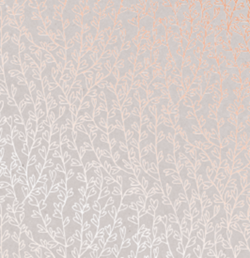 Gavepapir 3m Copper Heart Leaves