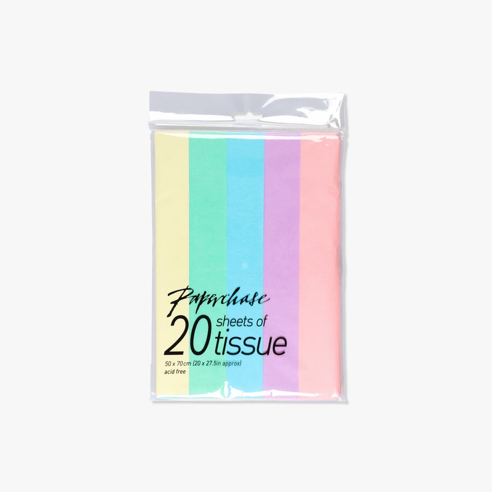 Silkepapir Pastel Multipack 20pk