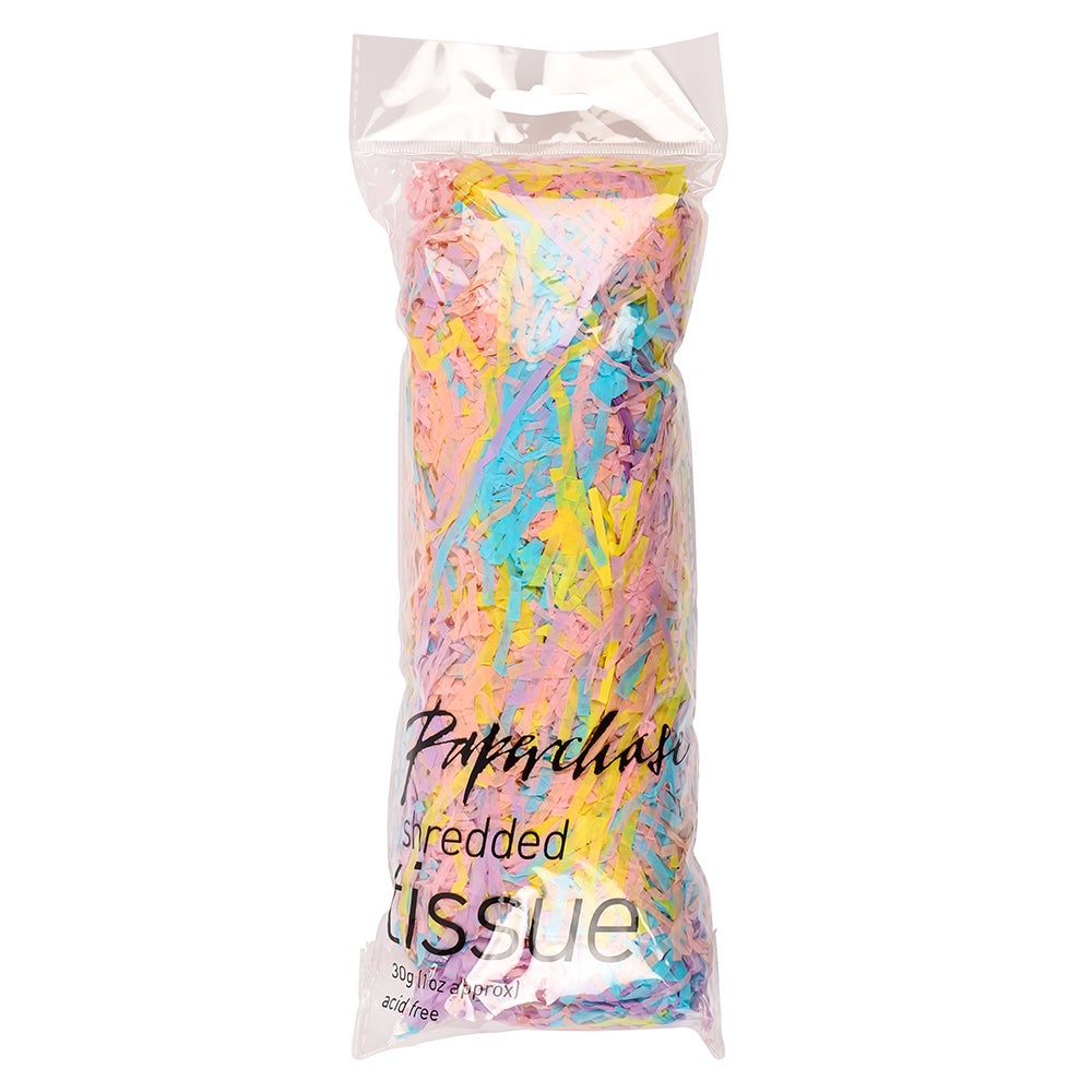 Silkepapir Strimlet Pastel Mix