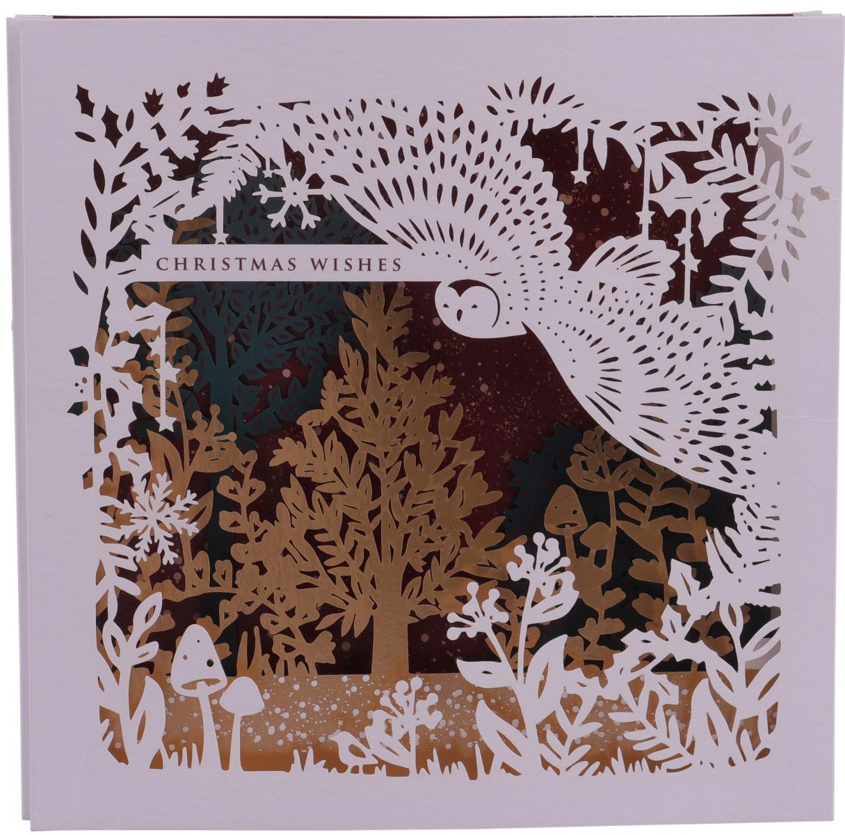 Julekort Theatre Owl Lasercut