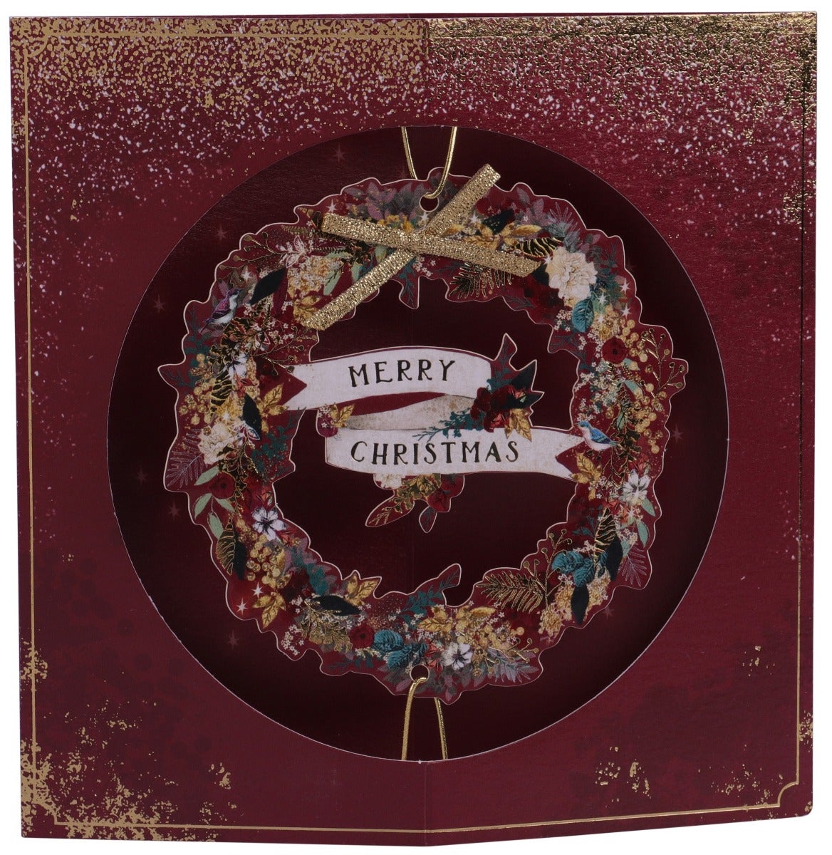 Julekort Spinning Wreath