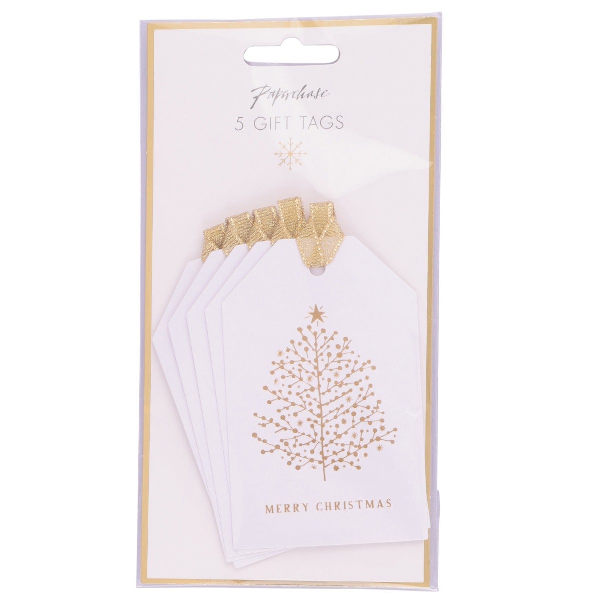 Merkelapper Pearl Gold Trees 5pk