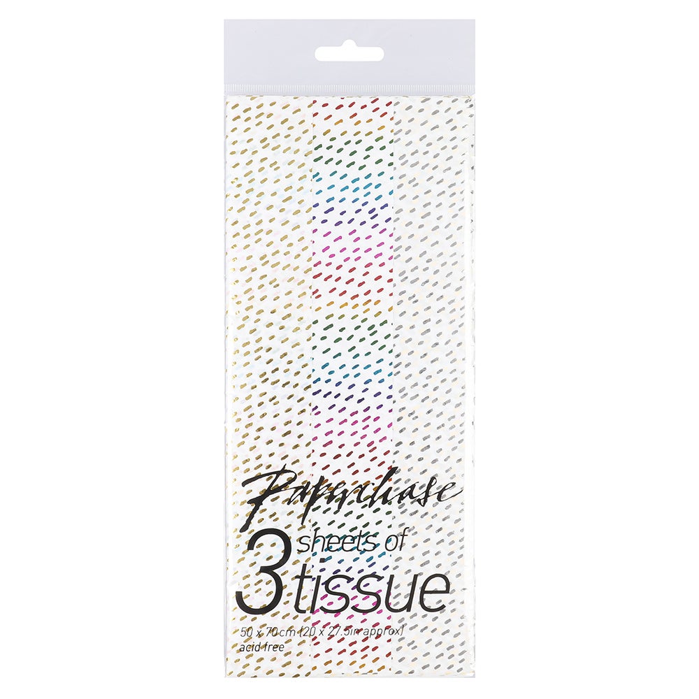 Silkepapir Multi Sparkle 3 ark