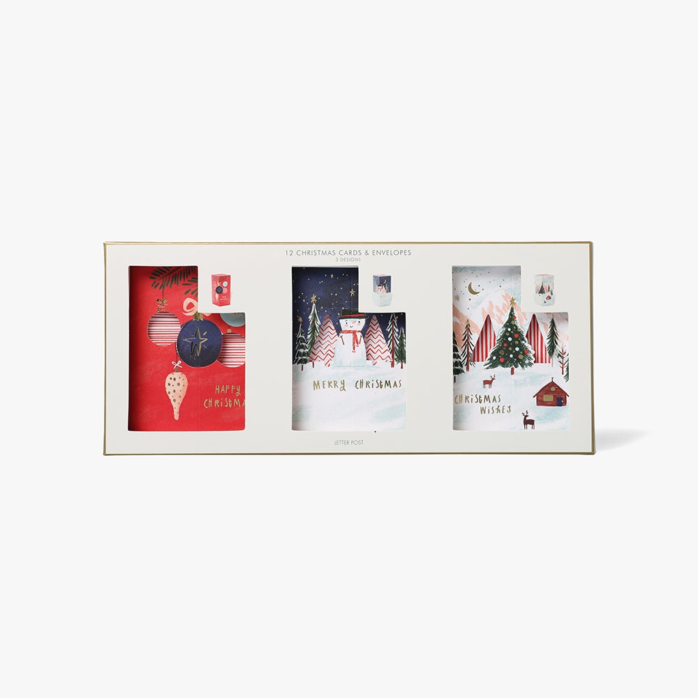 Julekort New Scandi Box 12pk