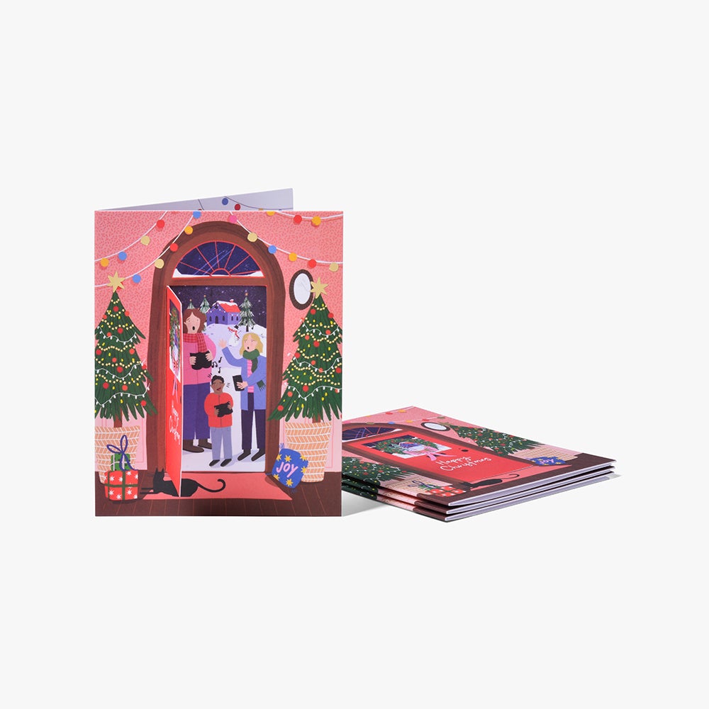 Julekort Houses Box 12pk