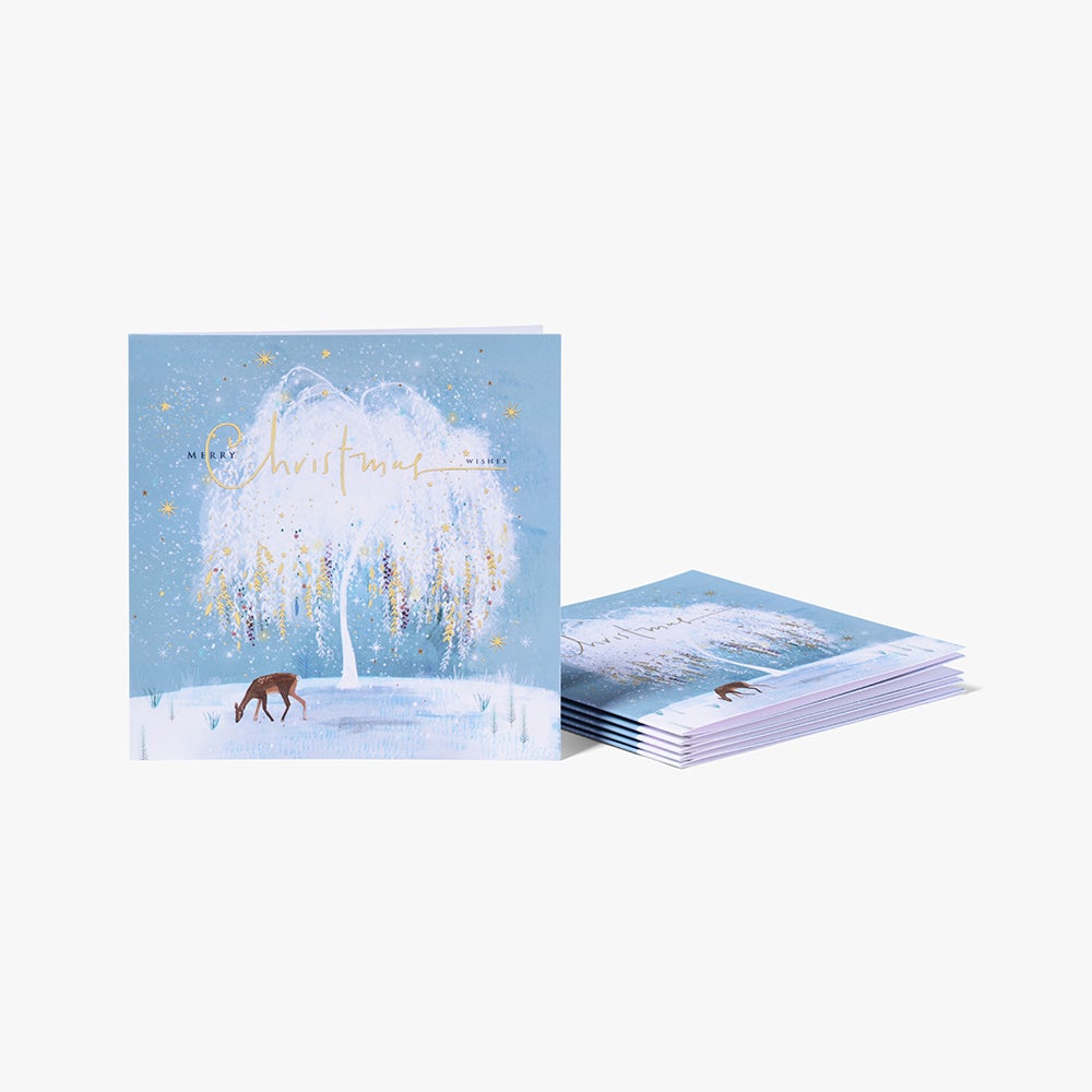 Julekort Willow Tree Scene 6pk