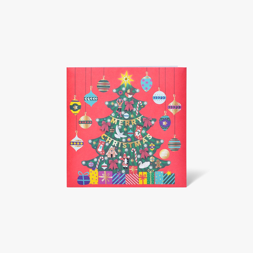 Julekort Tree Light Up