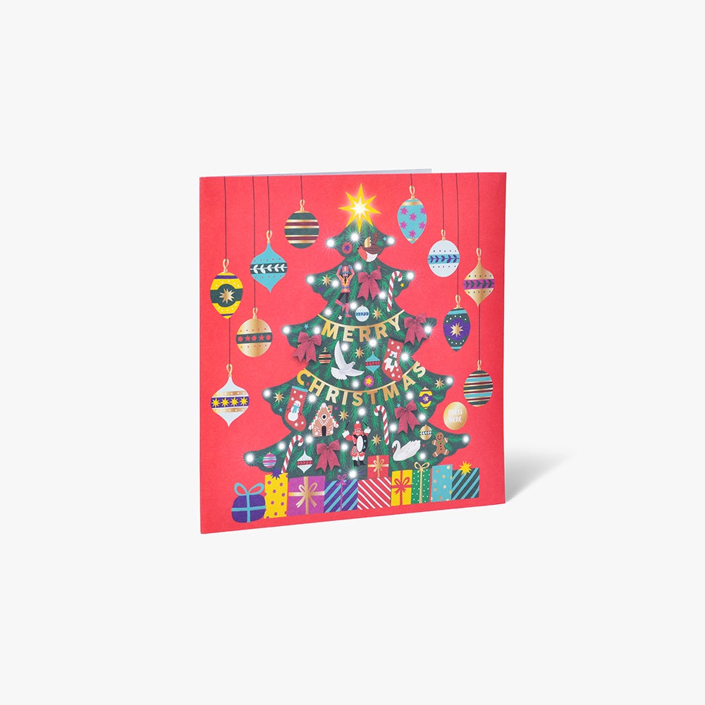 Julekort Tree Light Up