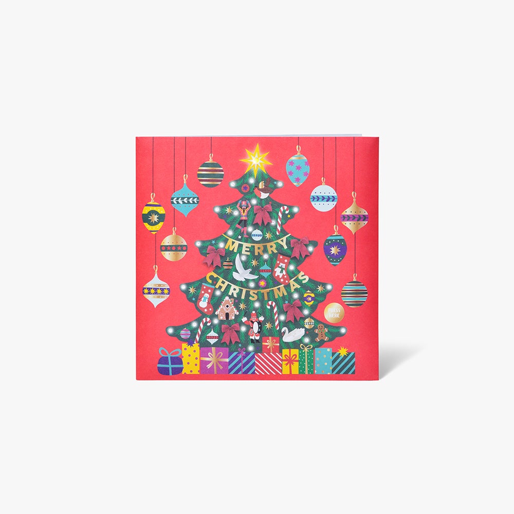 Julekort Tree Light Up