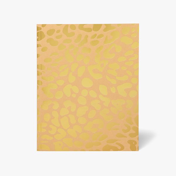 Notatbok 8x10 Gold Leopard Print