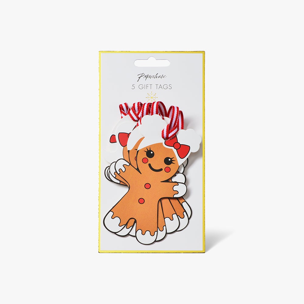 Gavemerkelapp Gingerbread Friends 5pk
