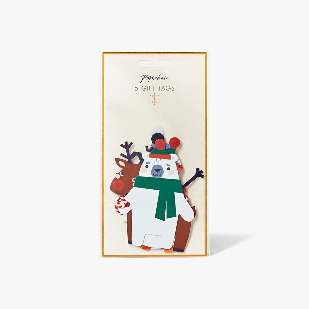 Gavemerkelapp Festive Pals  5pk
