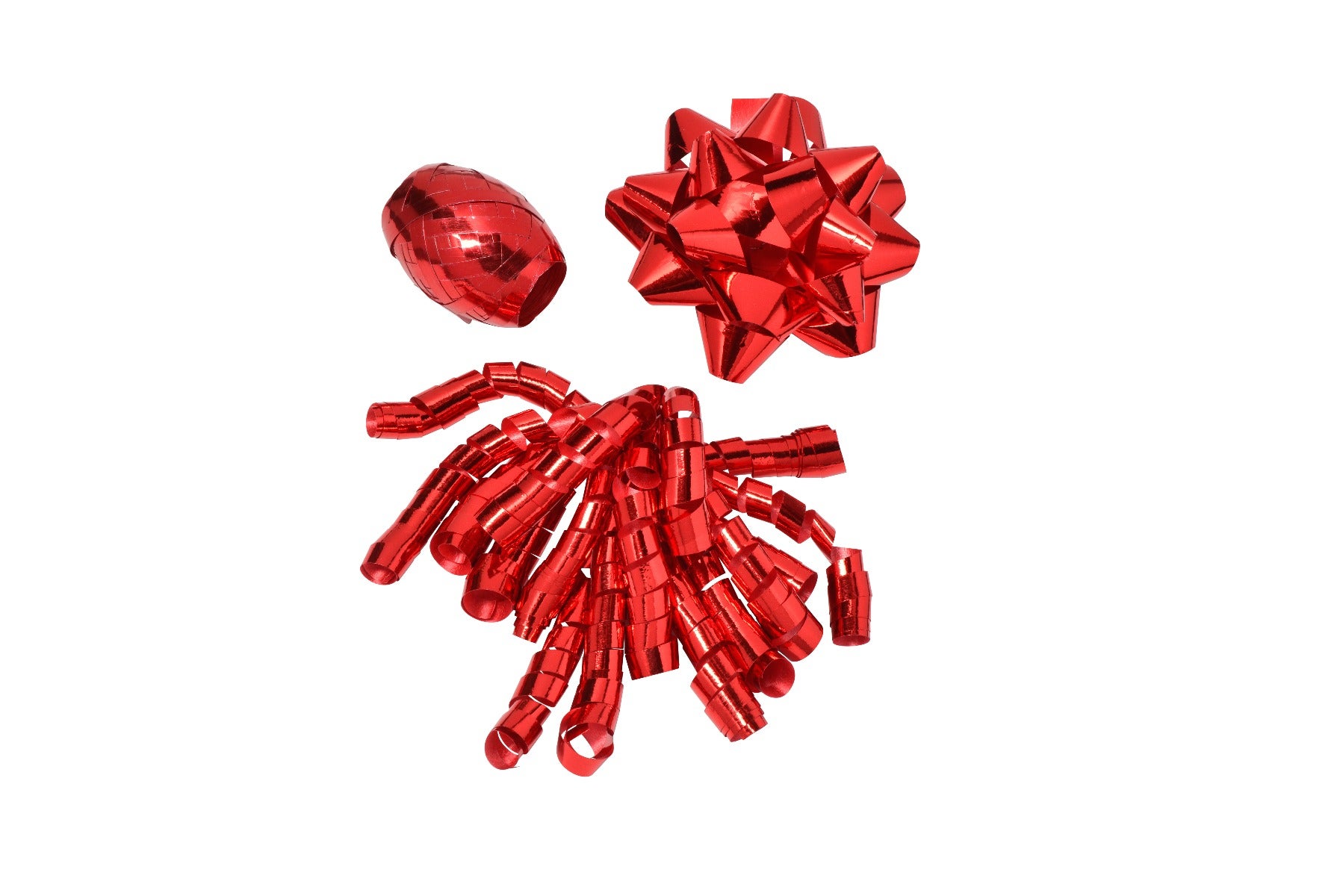 Rosett Og Bånd Red Curly
